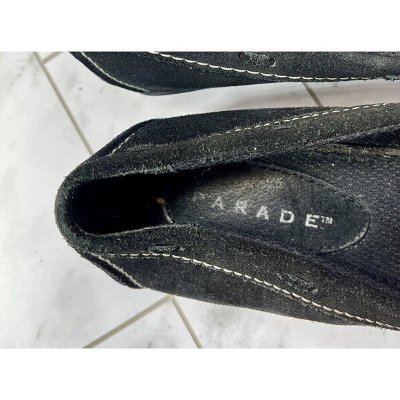 VTG Parade Womens Suede Leather Driving Loafers Stitching Preppy Old Money 7M - Picture 7 of 8